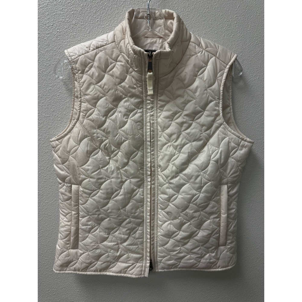 Royal Robbins Quilted Vestβ Womens M Cream Packable Scalloped Zip Up